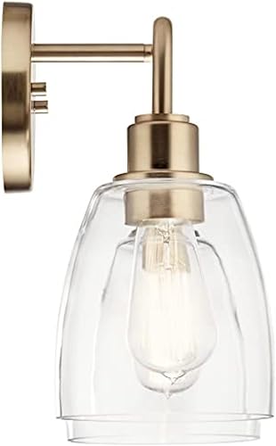 Miniatura 7 de Kichler Meller - Lámpara de pared de 11.25 pulgadas, 1 aplique de pared exterior en bronce champán