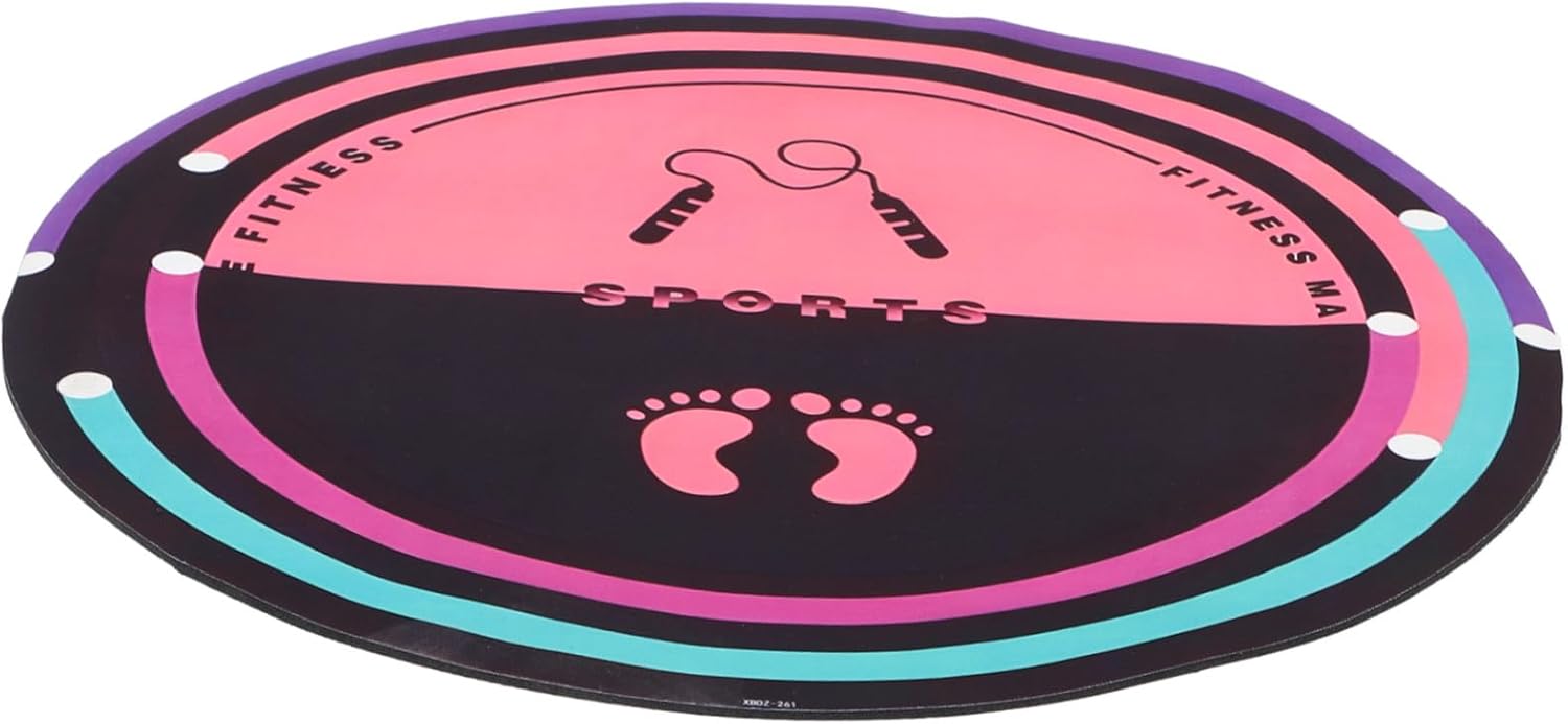 Generic Nonslip Round Indoor Workout Pad for Jump Rope and Yoga Portable Sports Mat with Shock Absorption and Noise Reduction Lightweight Home Fitness Exercise Mat for Pilates and Cardio