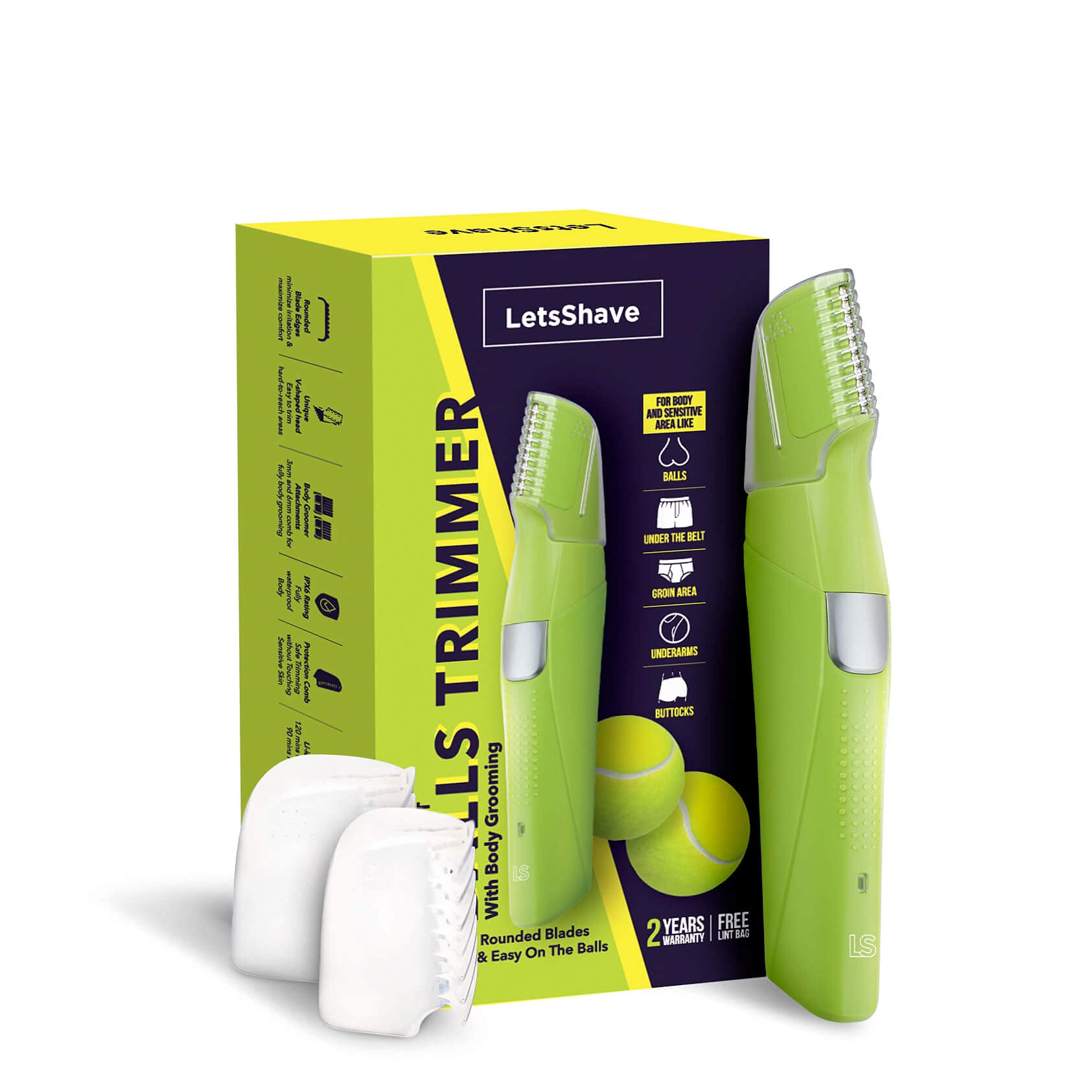 LetsShave Balls and Body Trimmer for Men Electric Trimmer for Groin