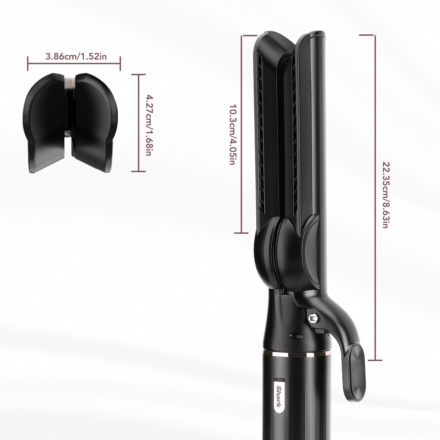 Haarglätter-Aufsatz für Shark FlexStyle Luftstyler, Airflow Technologie ohne Heizplatten, Gleichzeitiges Trocknen und Glätten mit Luftstrom, Reduziert Hitzeschäden, Schwarz