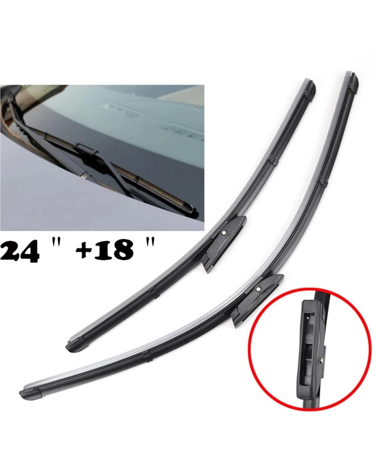 Wycieraczka szyby przedniej, do Megane 2 2006-2008 Wycieraczka szyby przedniej 24''+18'' Wycieraczka szyby przedniej Wycieraczka szyby przedniej samochodu