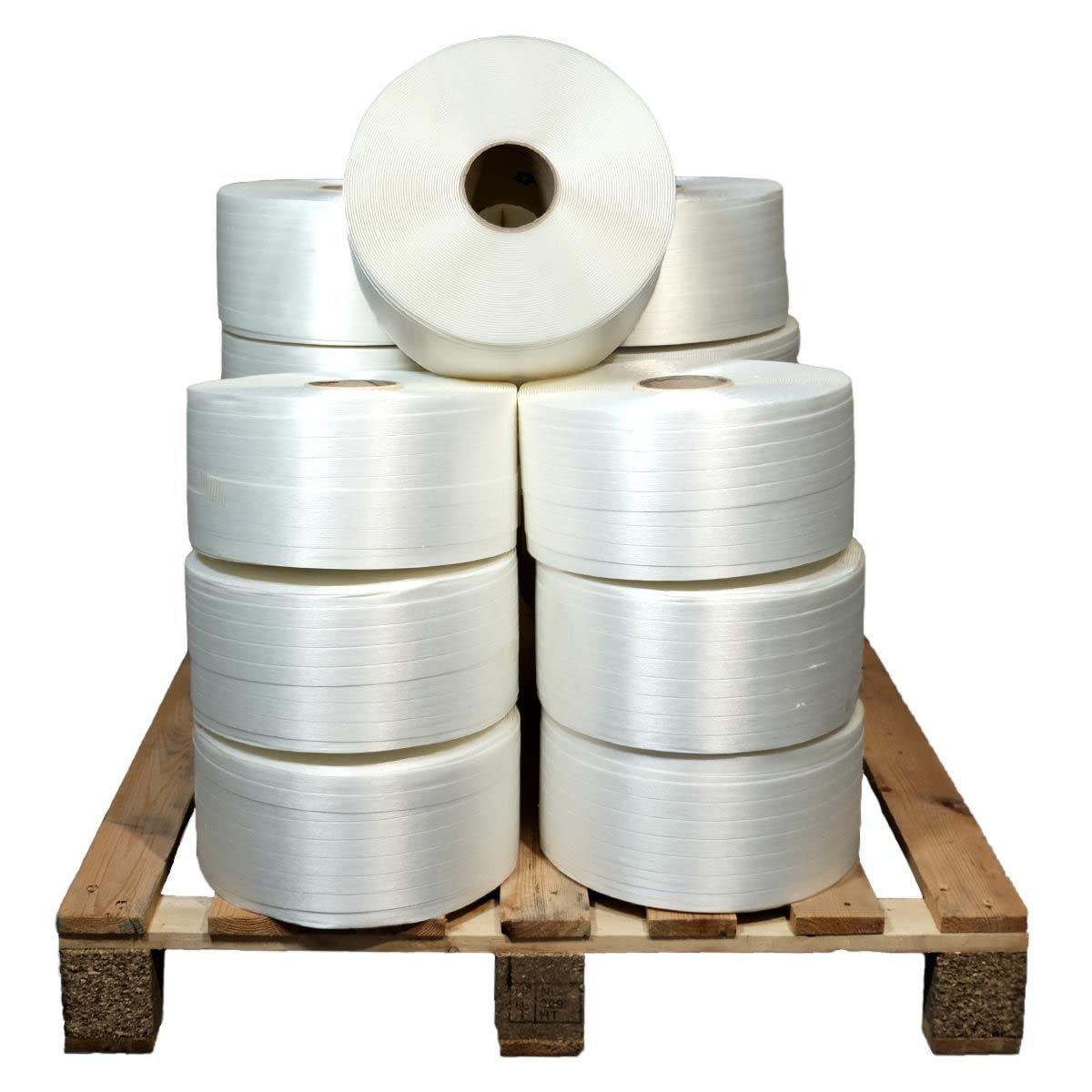 TECPLAST Lot de 25 Feuillards de cerclage fil à fil LFF3 19 mm x 600 m dont 5 OFFERTS - Feuillard Haute Résistance 550kg