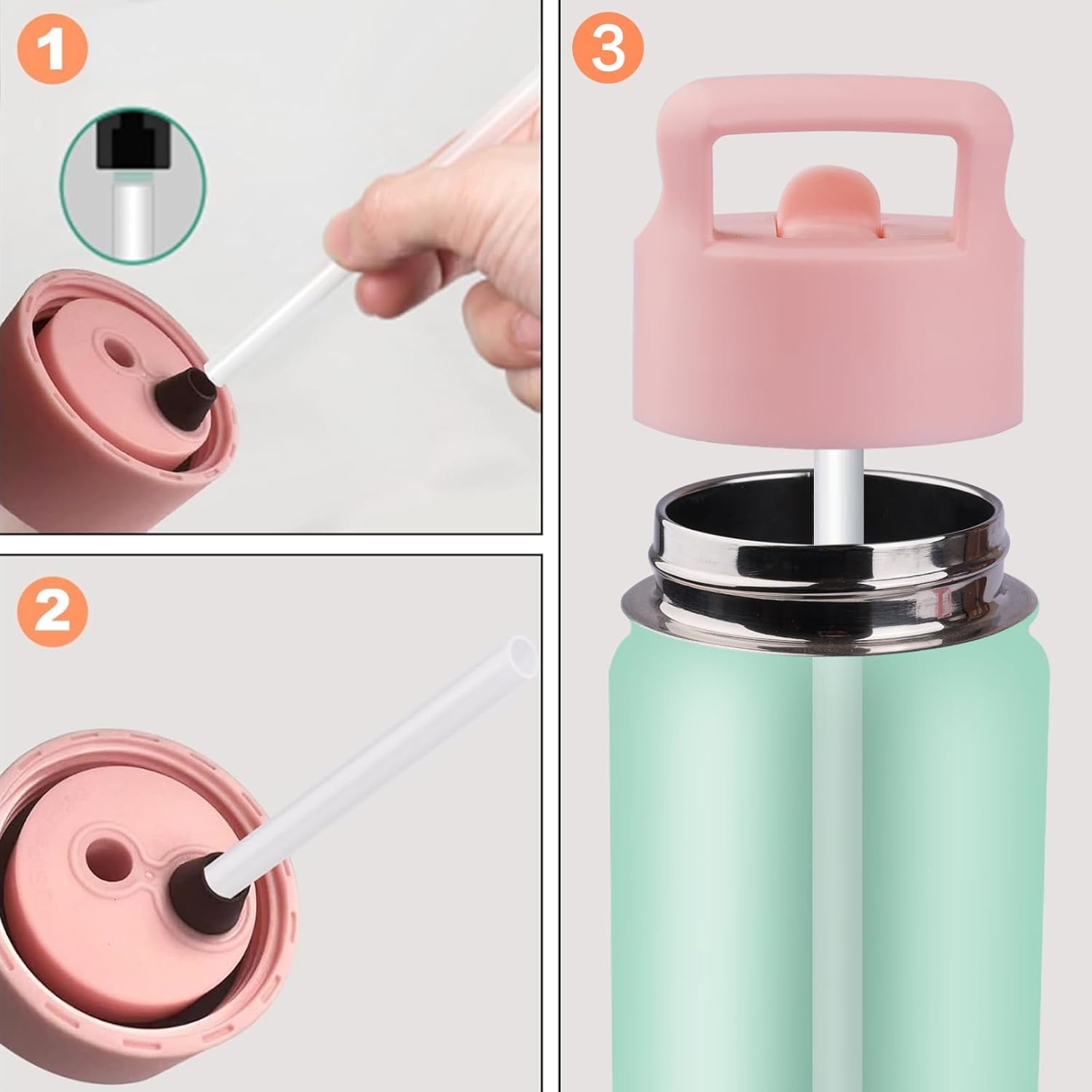 Replacement Straws Compatible with Simple Modern Kids Water Bottle 14oz-6Pack BPA-Free Straws and 1 Pack Brush - Image 4