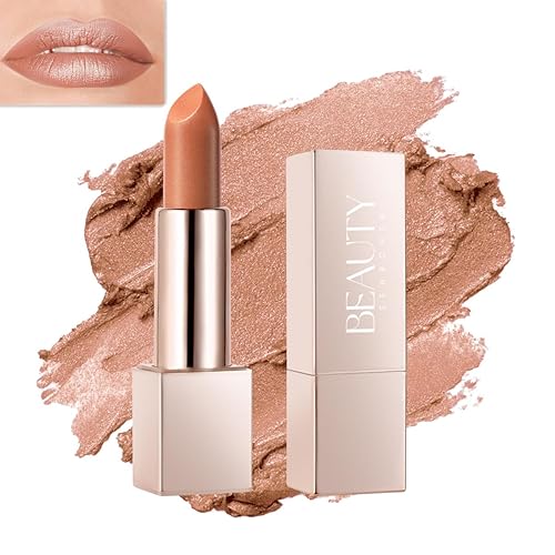 Lápiz labial Metallic Shine, labios de alto impacto con fórmula cremosa hidratante, vegano y libre de crueldad, lápiz labial suave de cobertura