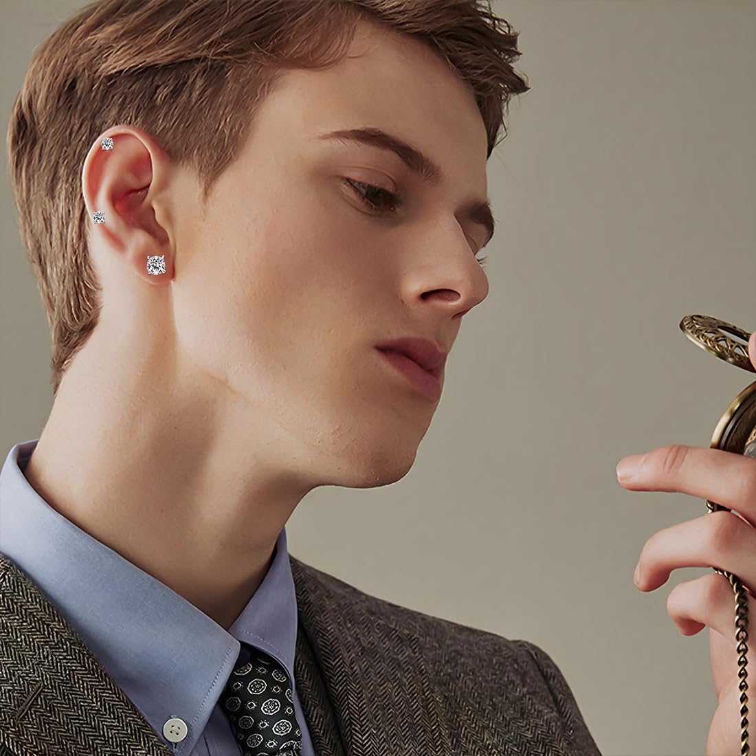 Orecchini a bottone magnetici rotondi semplici in acciaio inossidabile da uomo senza piercing acquista in modo economico - spedizione gratuita, recensioni reali con foto