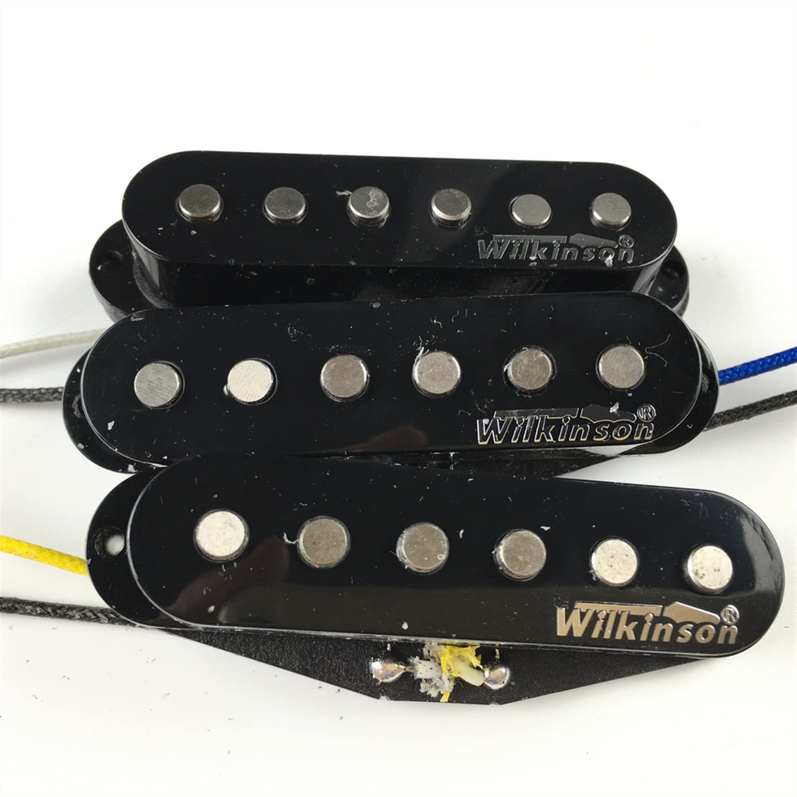 Pastillas de guitarra de bobina simple Alnico V, pastillas de guitarra eléctrica negras para guitarra ST Set pastillas
