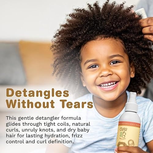 Miniatura 5 de CARA B Naturally Bruma hidratante para el cabello para niños y bebés con textura, cabello rizado, espray desenredante natural ideal para pieles