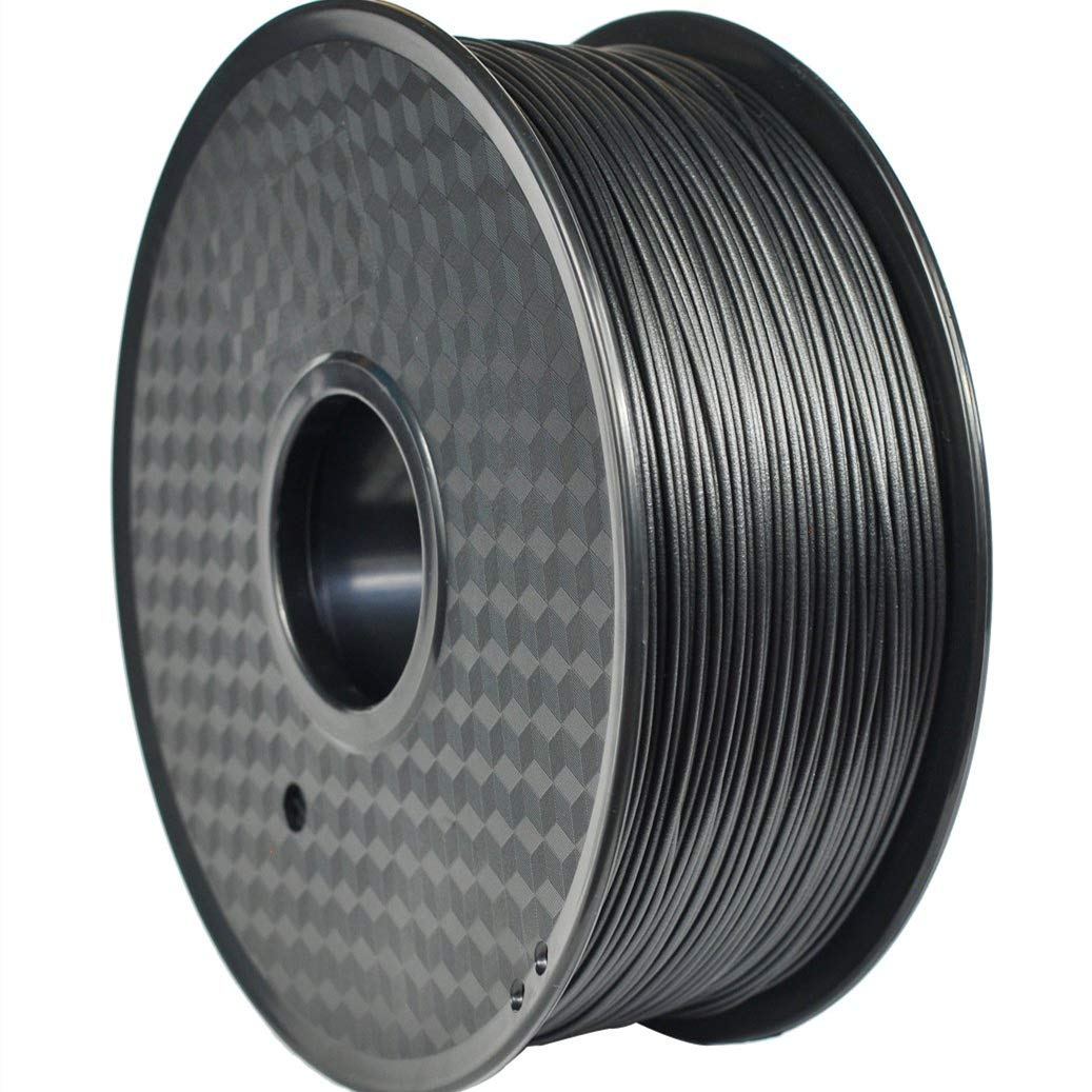 review PRILINE Carbon Fiber PETG 1KG 1.75 3D Printer Filament, Dimensional Accuracy +/- 0.03 mm, 1kg Spool, 1.75 mm,Black
