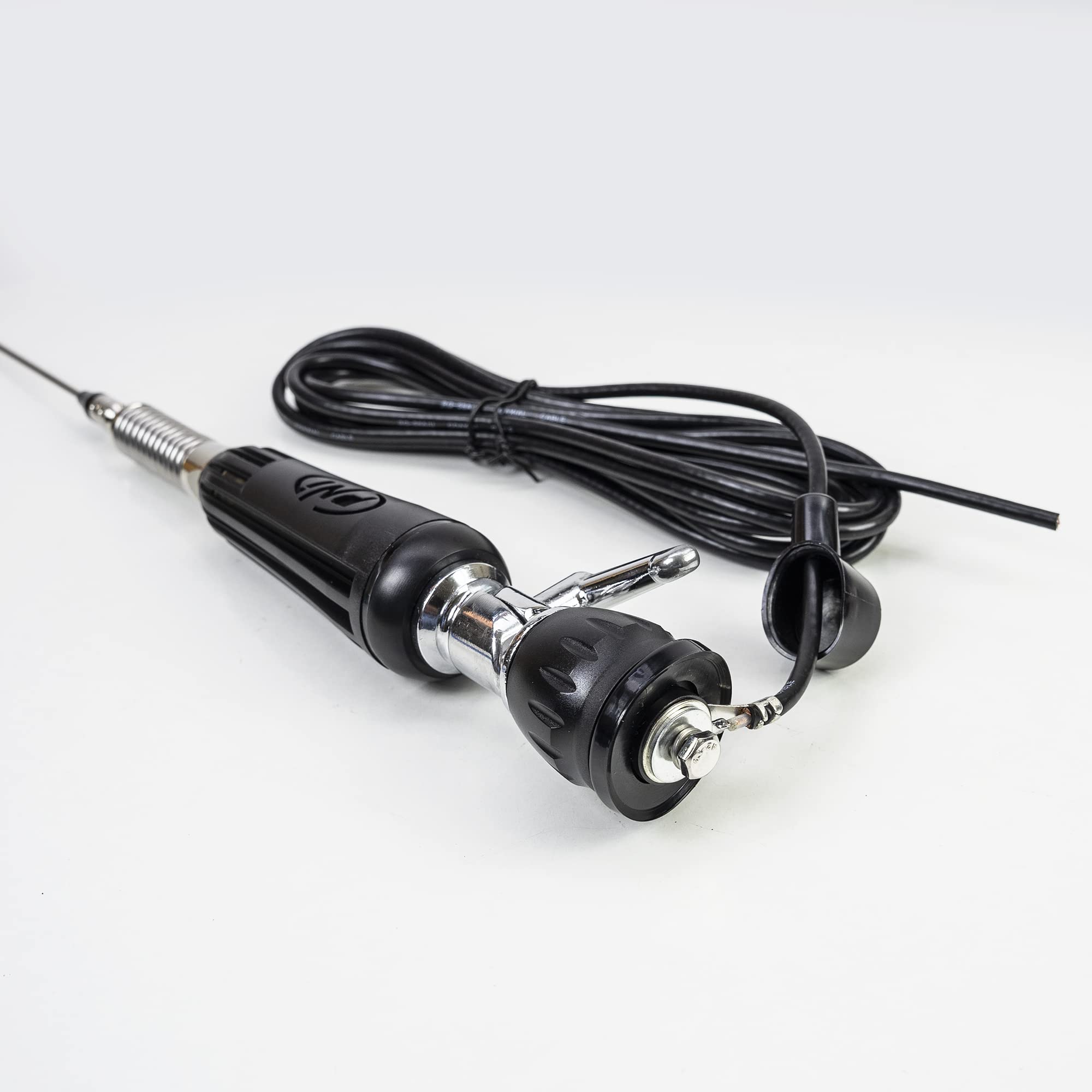 Składana antena CB PNI LED 1000 o długości 80 cm z przewodem i stałym mocowaniem motylkowym, 26-30 MHz, 300 Watt, świeci podczas nadawania