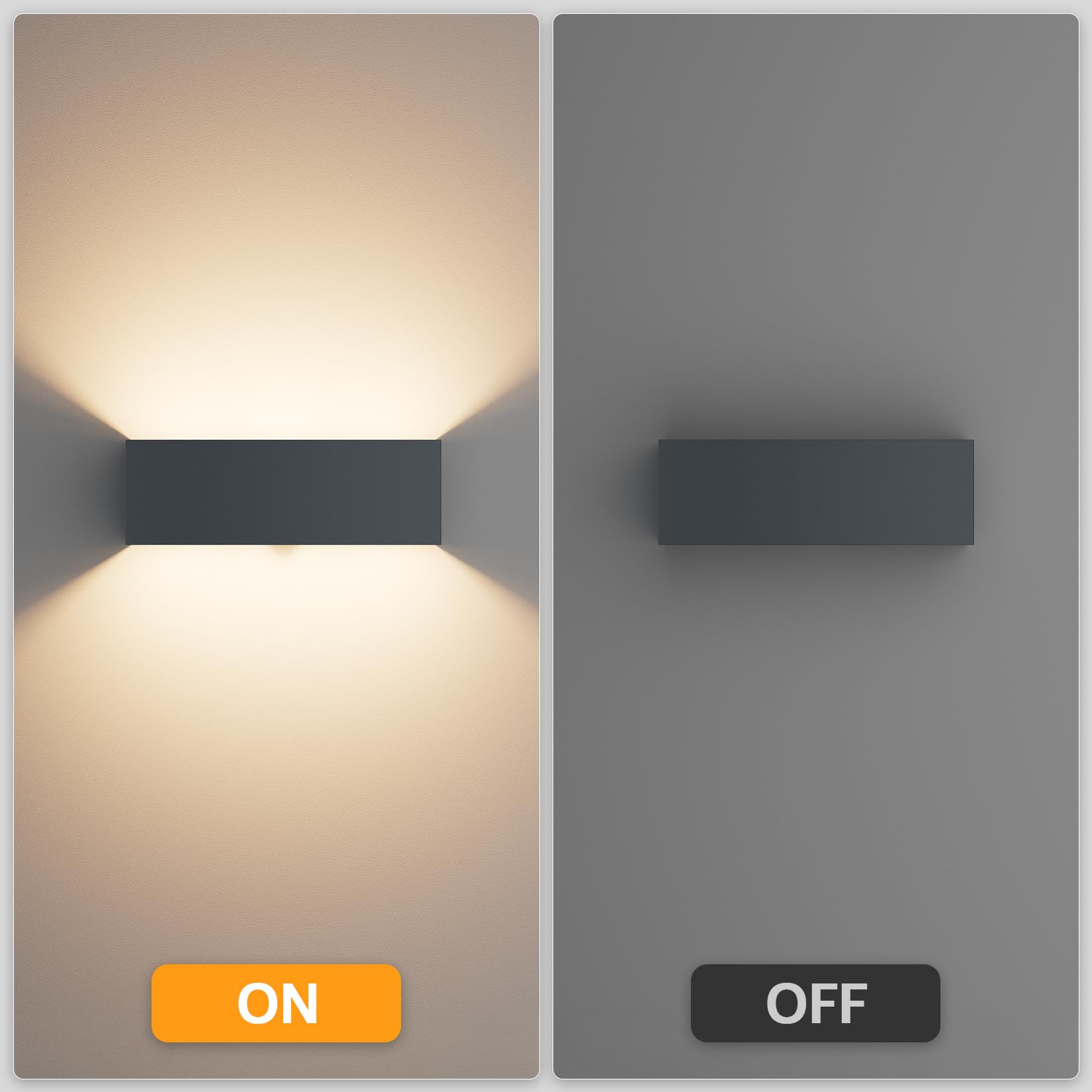 Klighten Applique Murale Extérieur avec Détecteur de Mouvement, Anthracite