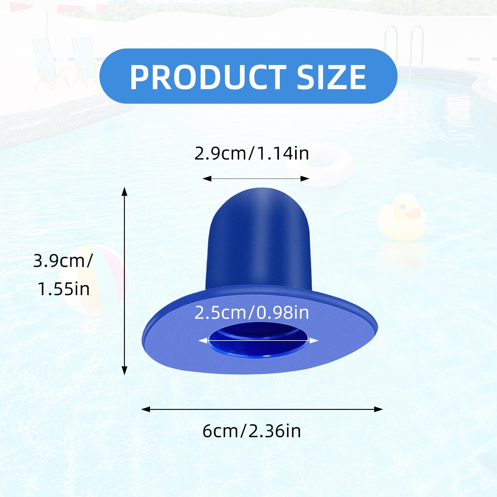 2 Tappi Di Scarico per Piscina Da 3,8 Cm, Tappo Di Ritorno Invernale