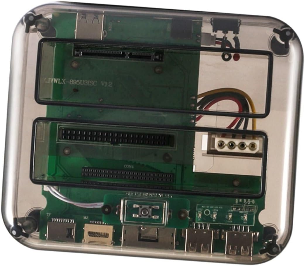 GALPADA Dual-Bay Hard Drive Docking Station USB 3.0 Multi-Function Enclosure Black Case for Home and Office Use, Compatible with 3.5" and 2.5" Drives