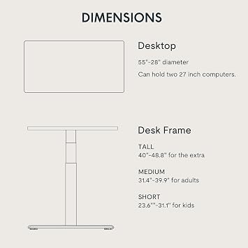 FLEXISPOT E6 Pro 55 x 28 Dual Motor Electric Standing Desk, Organic Modern Oval Leg Design, 3-Stage Height Adjustable Sit Stand Desk with heavy Duty 330lbs, Black Desktop, Black Frame
