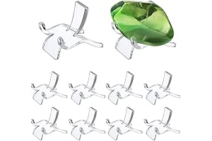 Hipiwe 10 Packs Acrylic Triangle Display Stands