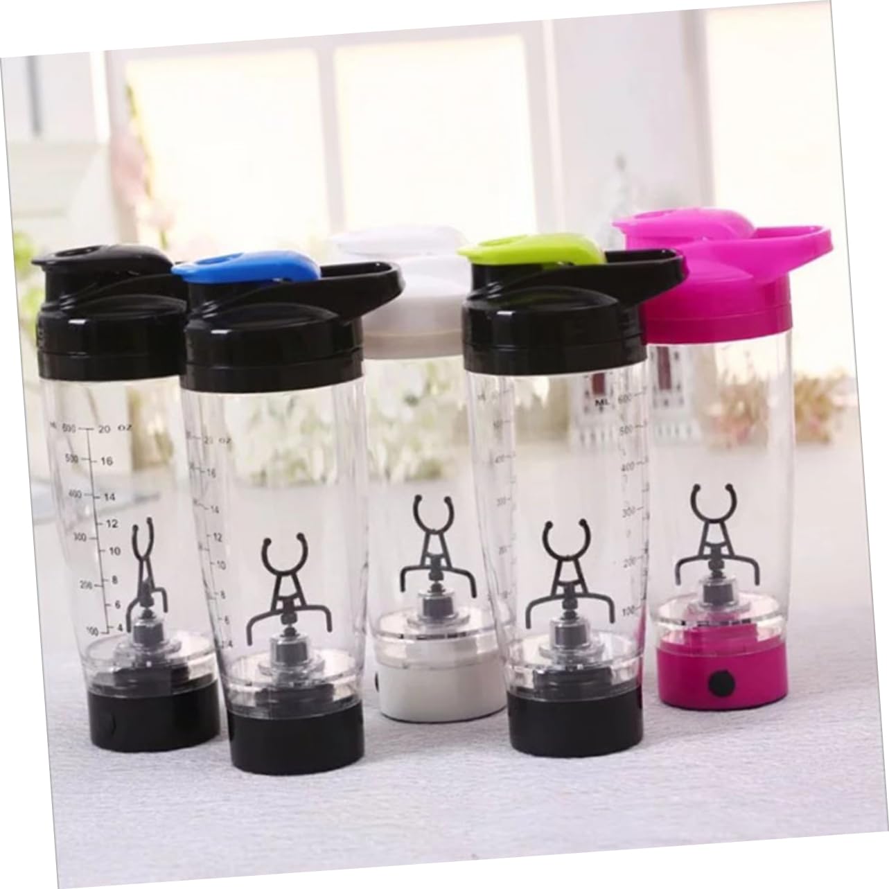 Alipis Shaker Elettrico Portatile per Proteine 600 Ml Mixer Antigraffio Miscelazione Automatica per Sportivi e Vita Sana