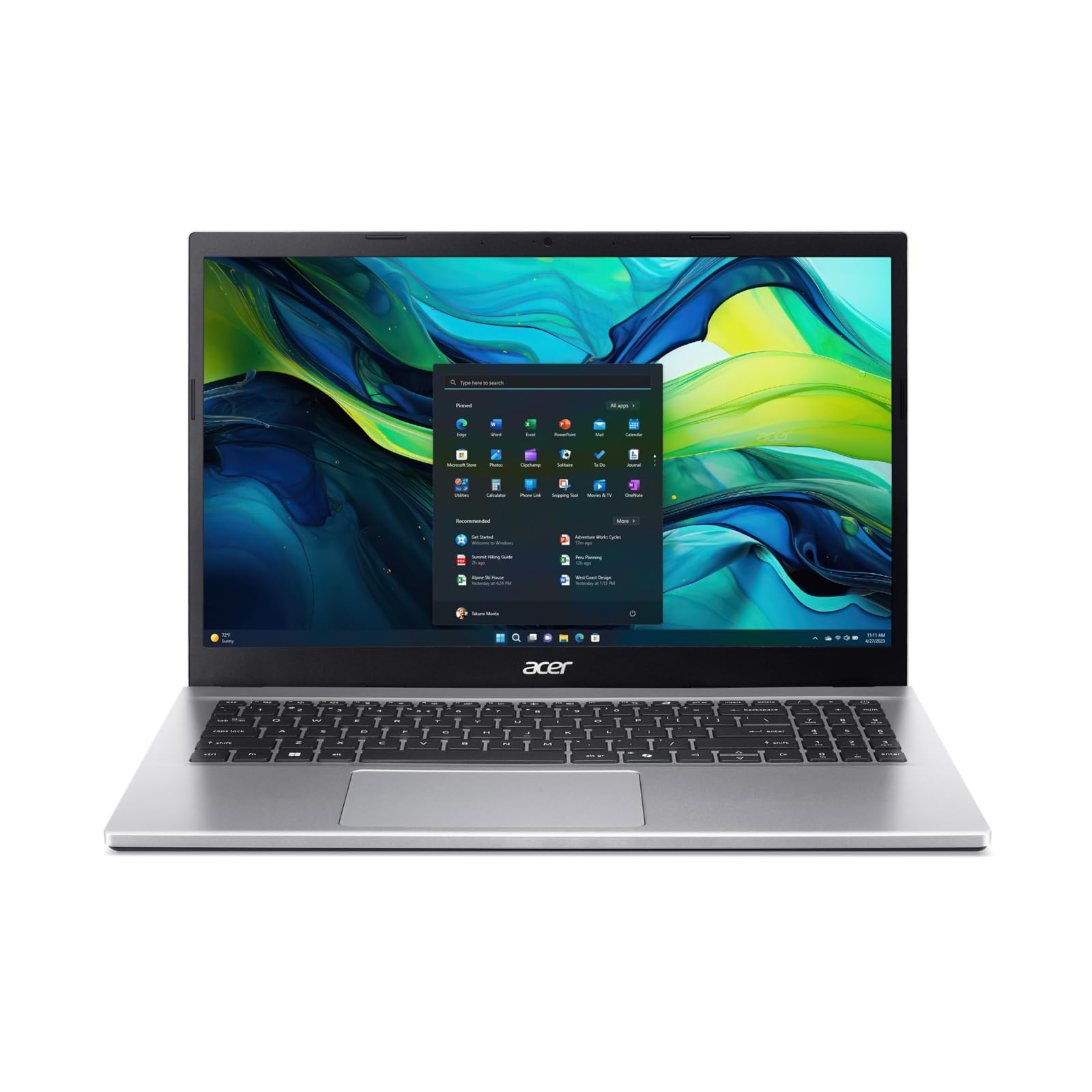 Acer Aspire Go 15 I PC Portable 15.6" FHD I AMD Ryzen 7 5825U I 16Go RAM I 512Go SSD I Windows 11 Home I Argent I Clavier FR AZERTY I AG15-42P-R4MH