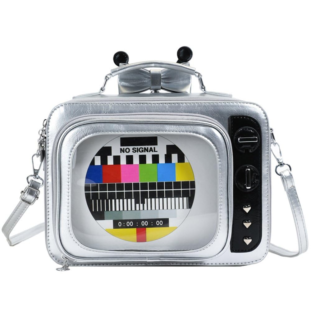 Mochila ita retro transparente de piel sintética perfecta para eventos anime