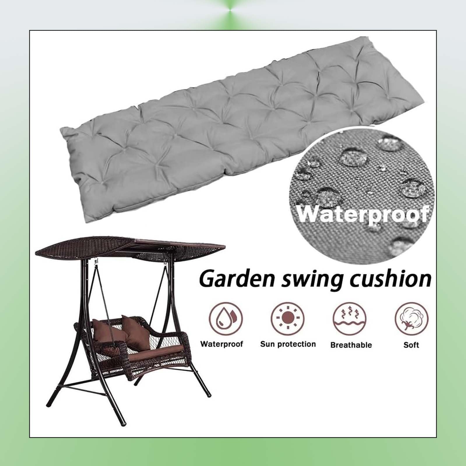 Outdoor-Kissen 150x50cm & 100x50cm - wasserdichte Gartenbankauflagen für 2 & 3-Sitzer Schaukel, Terrasse & Balkon - Marineblau - Bequeme Sitzgelegenheit für Haus & Garten