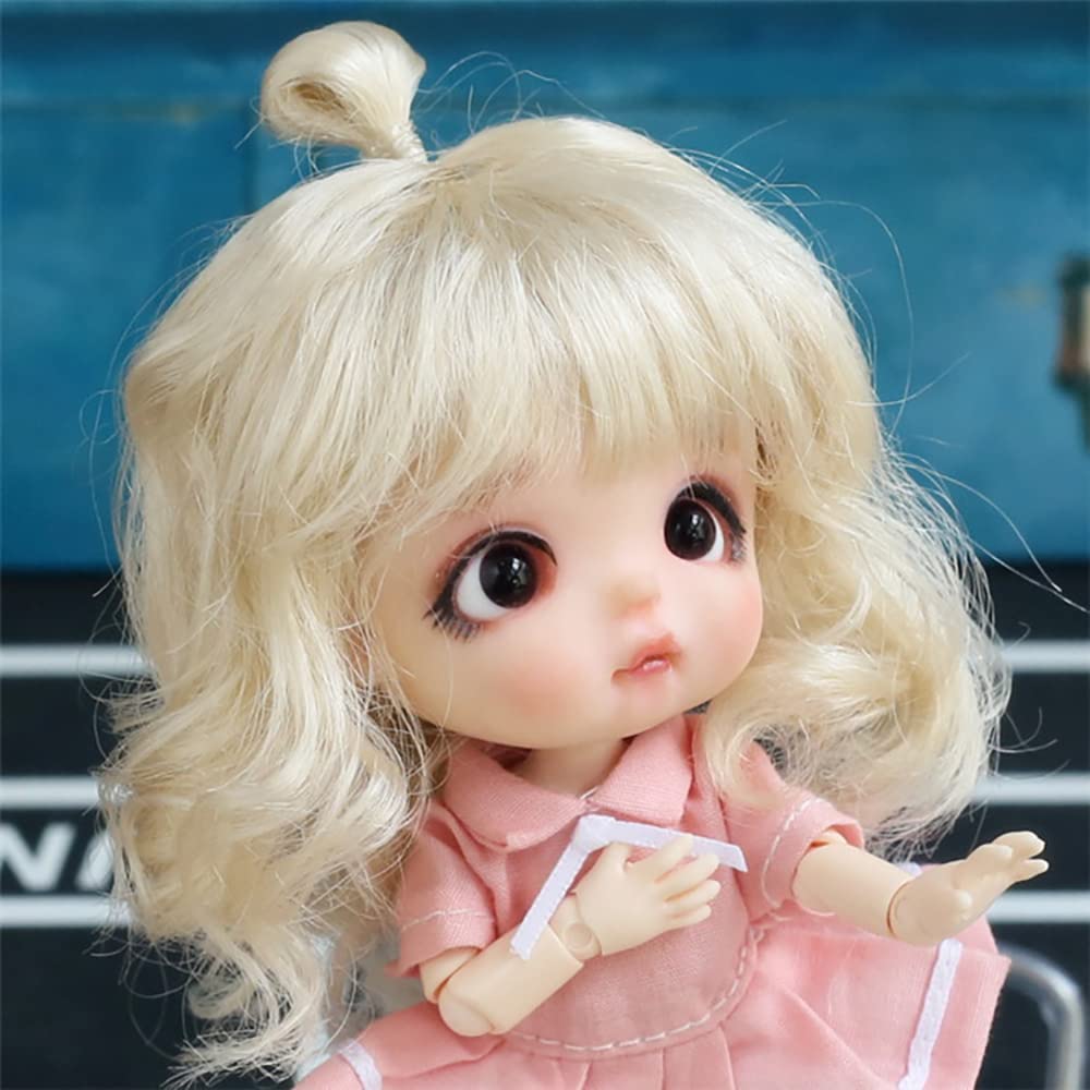Cheveux longs multicolores pour poupée 1/12 BJD et séances photo créatives