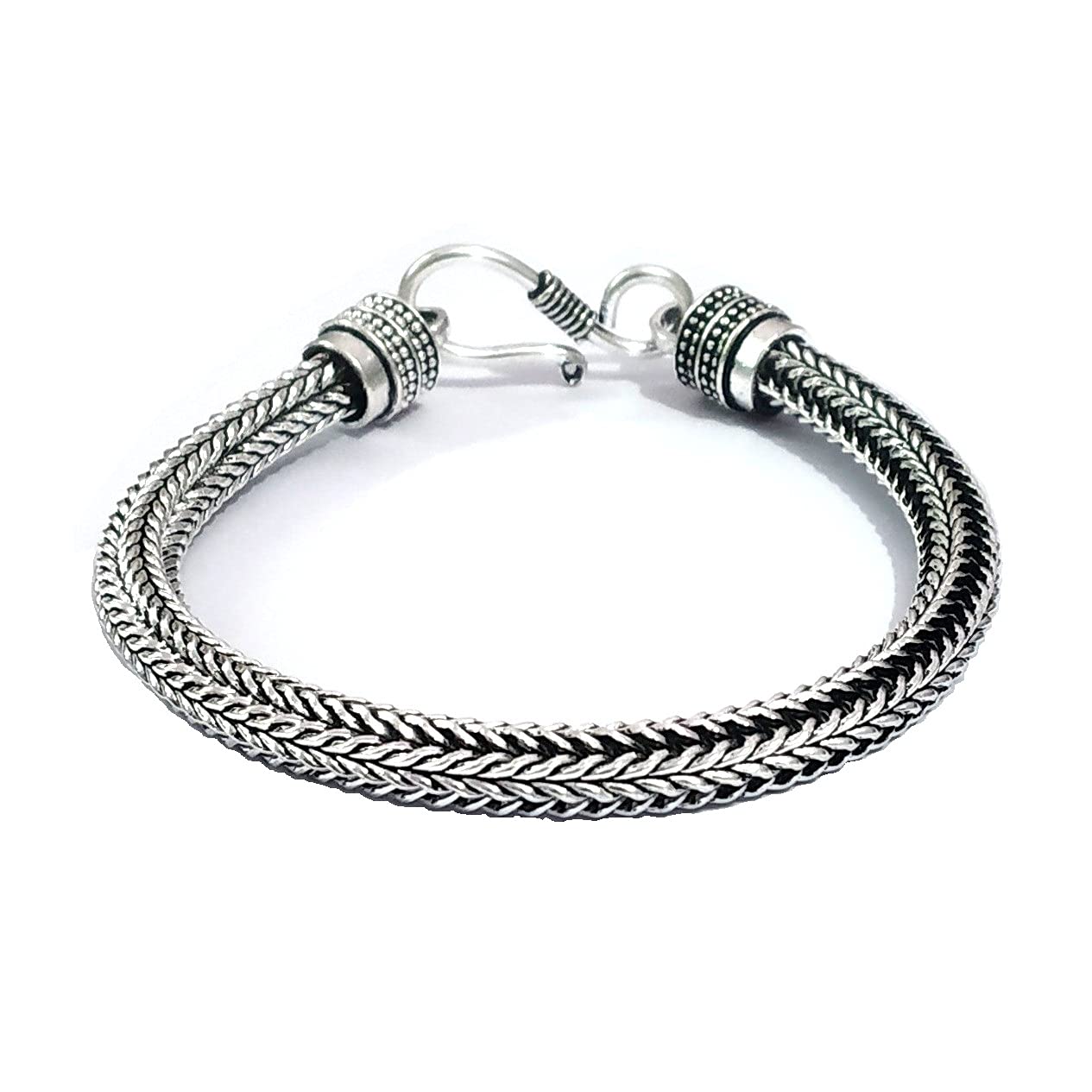 aurrastores Classic Rope Design Oxidised Silver Plated Bracelet for MEN (B092DBZ5DW) Amazon Price History, Amazon Price Tracker