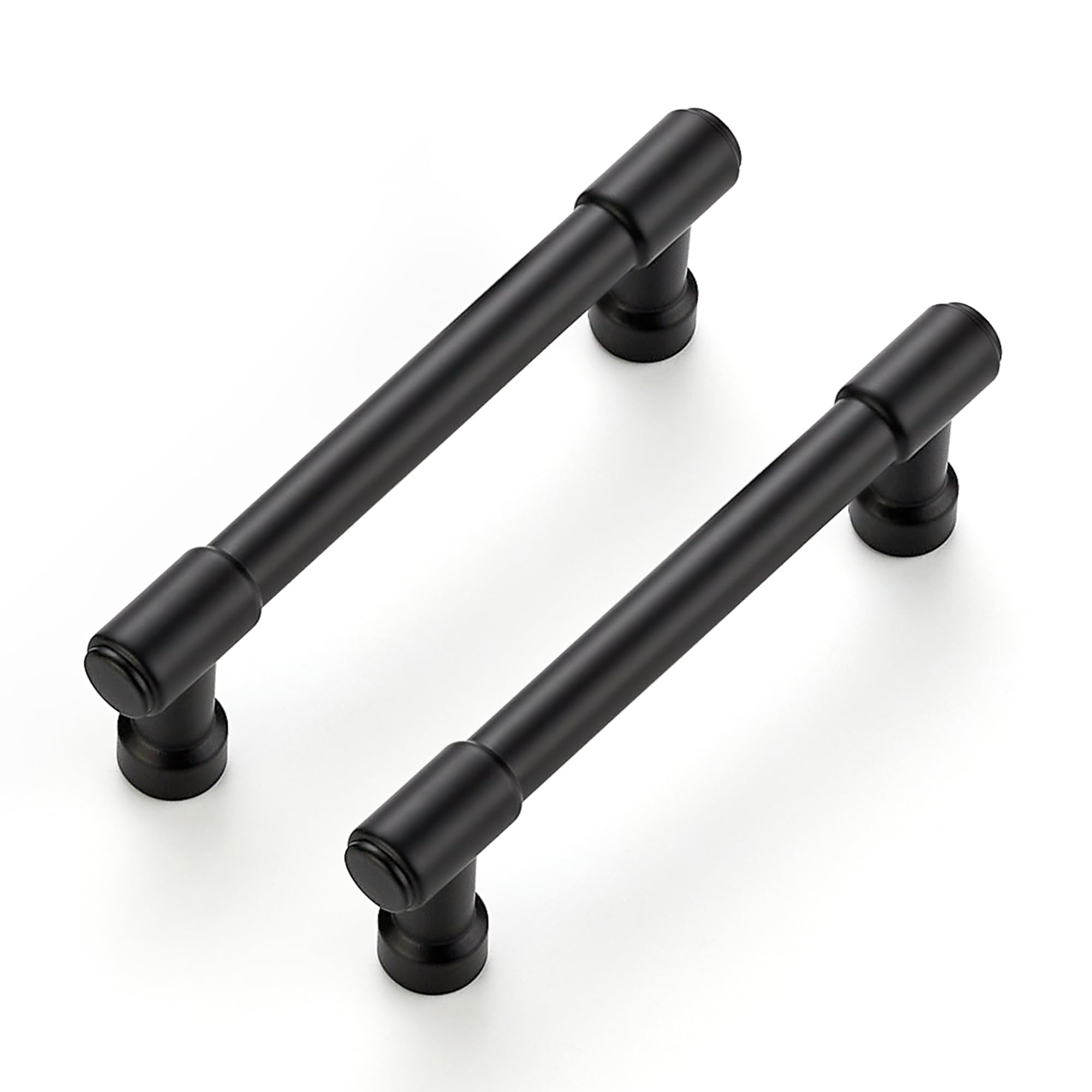 Ravinte Matte Black Kitchen Pulls Cabinet Handles 3-1/2 Inch 5 Pack