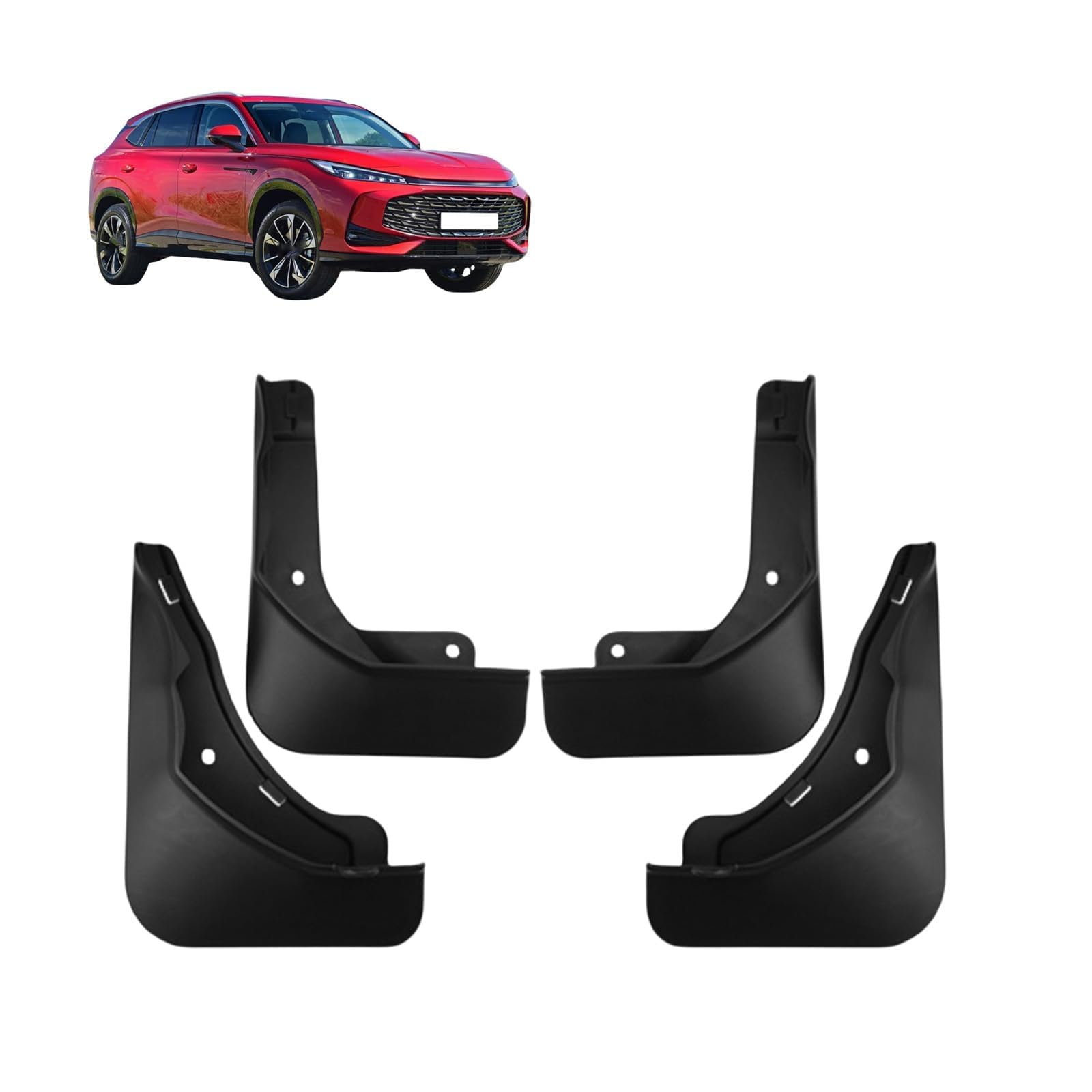 NYSLDSCO 4Pcs Premium Mud Flaps for MG HS 2025 Front and Rear Splash Guards Durable Mudguards Protection Against Road Debris