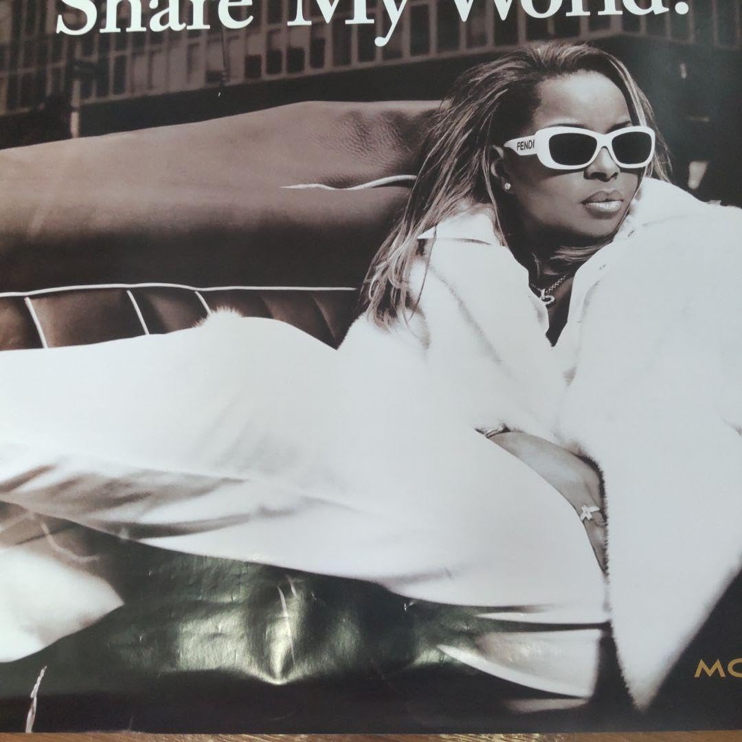 Amazon.co.jp: 当時モノ非売品MARY J BLIGE/SHARE MY WORLD 告知
