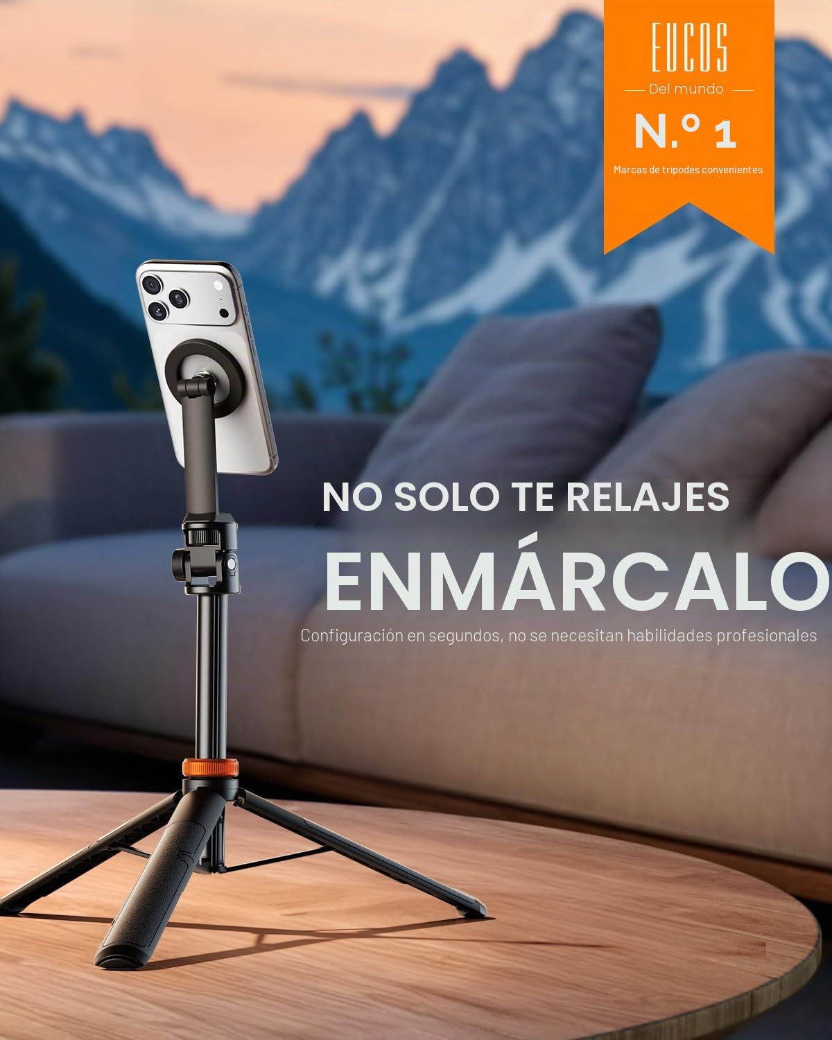 EUCOS Trípode magnético para teléfono de 62 pulgadas para iPhone, trípode de palo selfie con control remoto | N52 - Soporte magnético fuerte para teléfono, soporte extensible para teléfono celular para grabación de video, viajes
