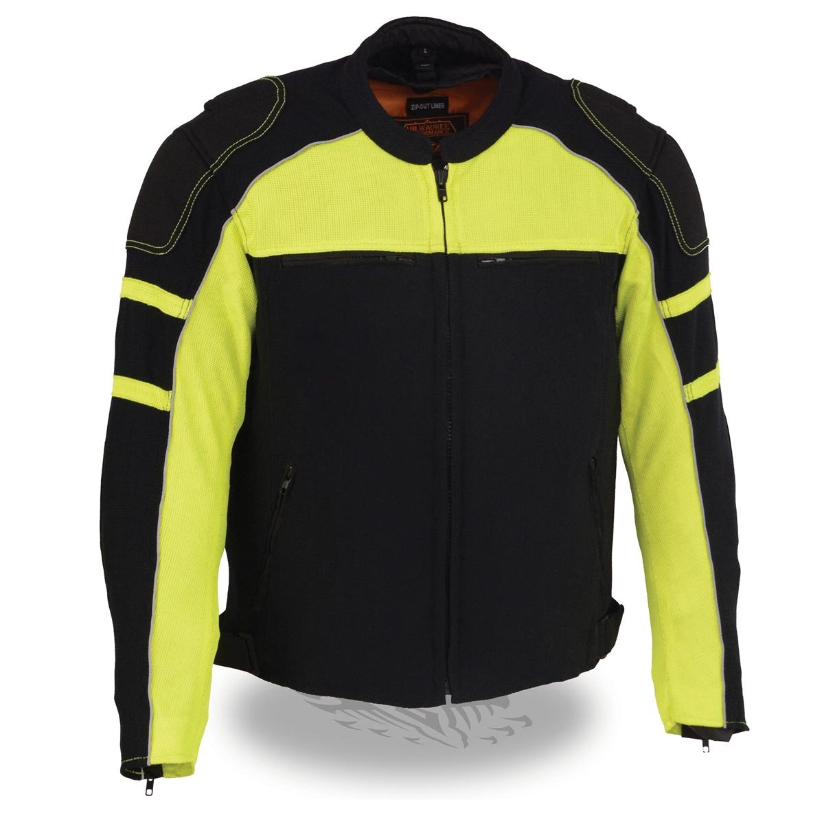 Black/Neon Green Armored Mesh Jacket 
