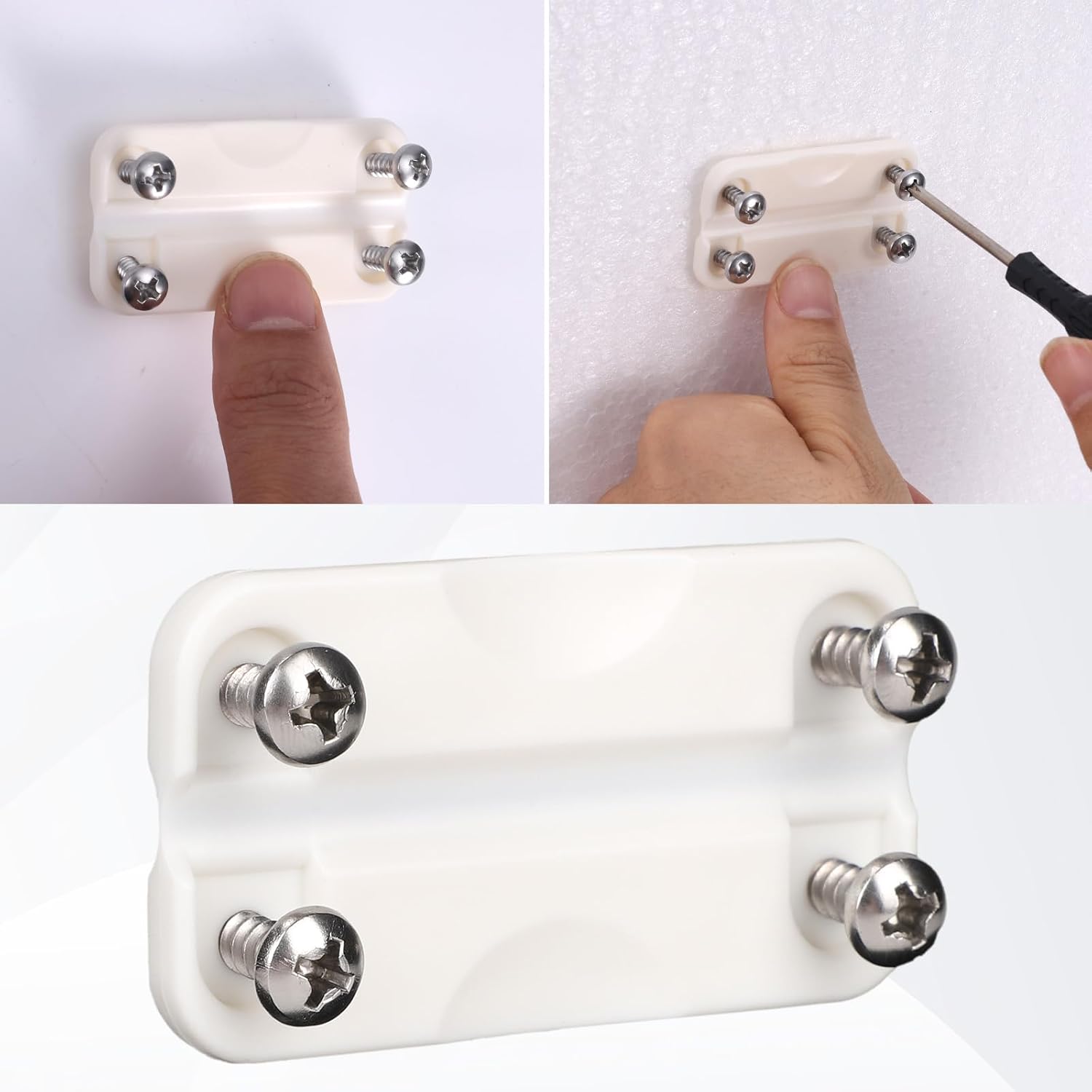 4pcs Plastic Cooler Hinges for Igloo 50-165 QT, 2.32x1.26 Inch Freezer Hinges with 16 Screws Replacement Parts Camping Coolers Accessories for Igloo Fridge