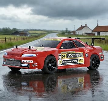 Remote Control Drifting Car 1/10 Scale, VRX RH1003 On-Road RC Car with 2.4G Radio, CY 18 Engine, 60KM/H, Racing Sports Gift for Adults (RTR/R0366R Red Body)