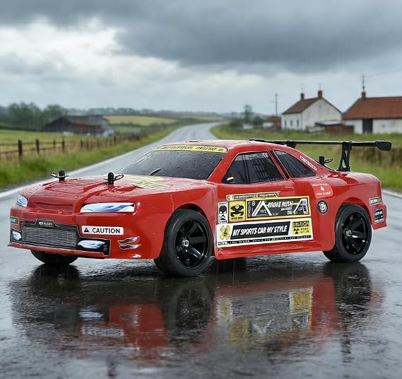 Remote Control Drifting Car 1/10 Scale, VRX RH1003 On-Road RC Car with 2.4G Radio, CY 18 Engine, 60KM/H, Racing Sports Gift for Adults (RTR/R0366R Red Body)