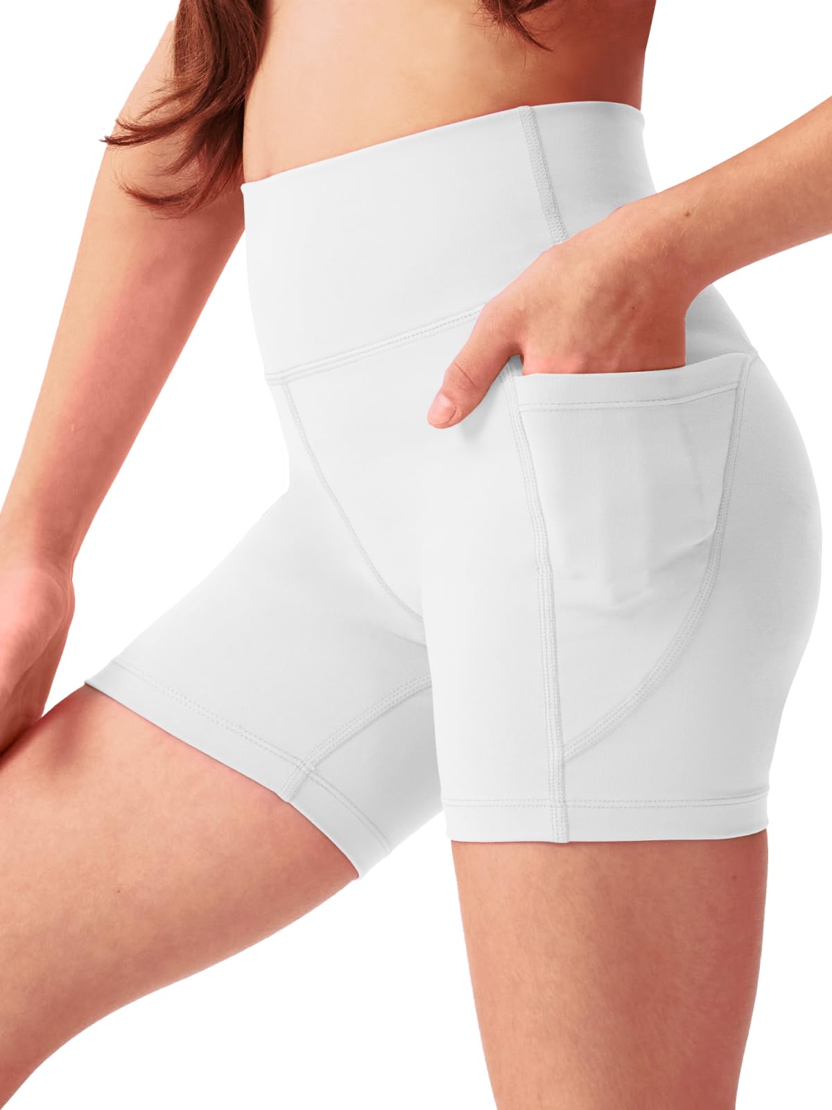 SKIDREAM Girls 4'' High Waisted Biker Shorts, Stretchy Athletic Workout Running Shorts for Kids and Teens