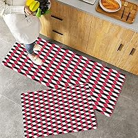 Lot De 2 Tapis De Cuisine Antidérapants 40x60cm + 40x100cm - Motif Surfeur - Absorbant