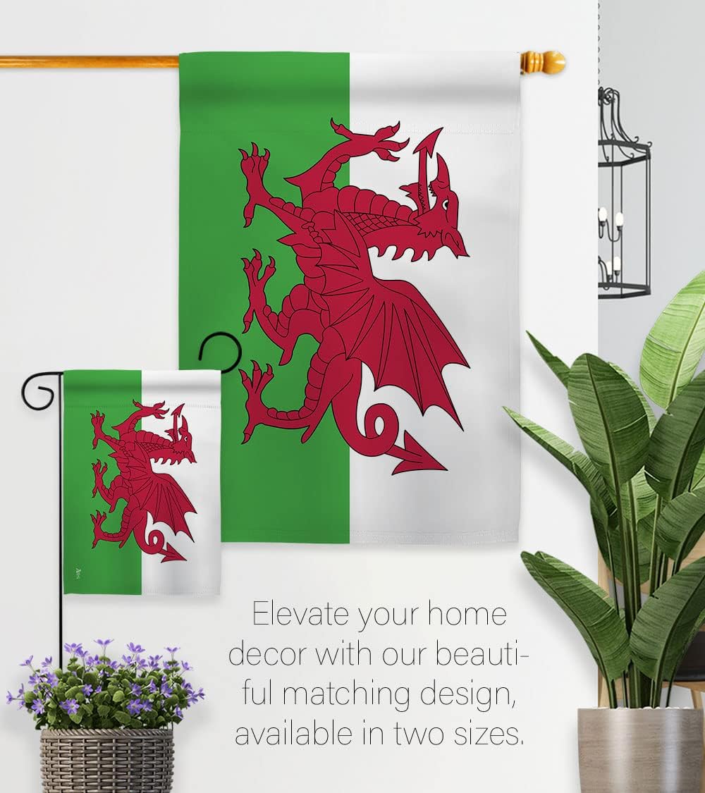 Americana Home & Garden Wales House Flag Regional Nation International World Country Particular Area Decoration Banner Small Garden Yard Gift Double-Sided, Made in USA