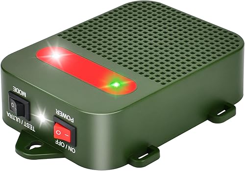 Repelente de ratones con pilas para motores de automóvil, repelente ultrasónico de ratones bajo el capó para autos, garaje interior, caravana,