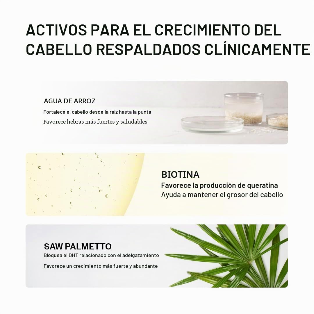 Bare Anatomy Advanced suero para el crecimiento del cabello Roll-On | 3% redensyl + 4% anagain + 2% Baicapil + 5% romero, agua de arroz, biotina y palma enana americana | 25 ml