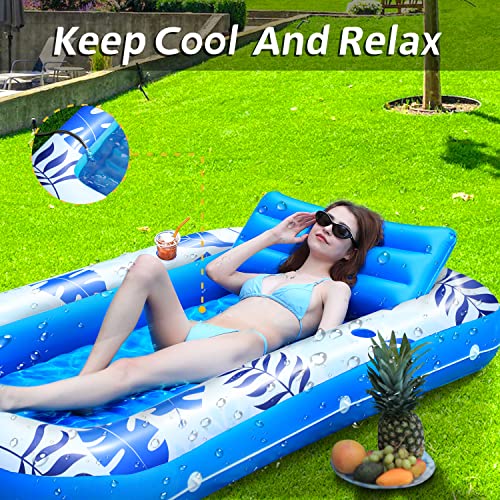 Inflatable Tanning Pool Lounger Float -Dctb Sun Tan Tub Sunbathing Pool Lounge Raft,46" X 71"Extra Large Floatie Toys Tanning Bed Blow Up Pool Raft Lounge Floatie #TOP5