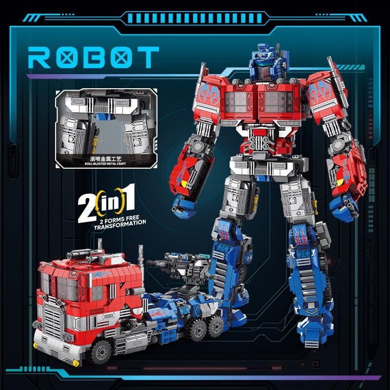 A child and an adult playing together with the yellow transforming robot, illustrating interactive play.