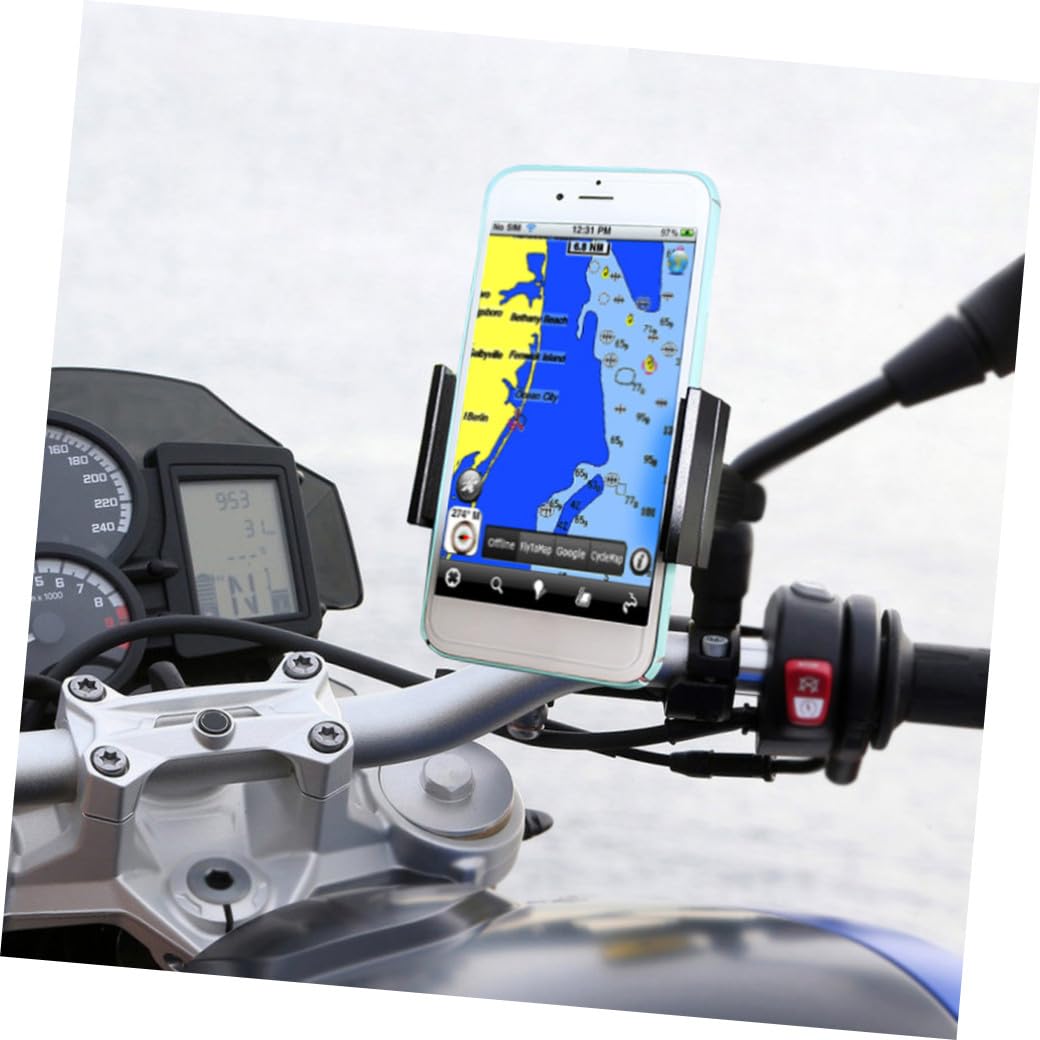 OSALADI 3pezzi Supporto Per Smartphone Da Bici Supporto Navigazione Per Bicicletta Design Antiscivolo e Stabile Nero