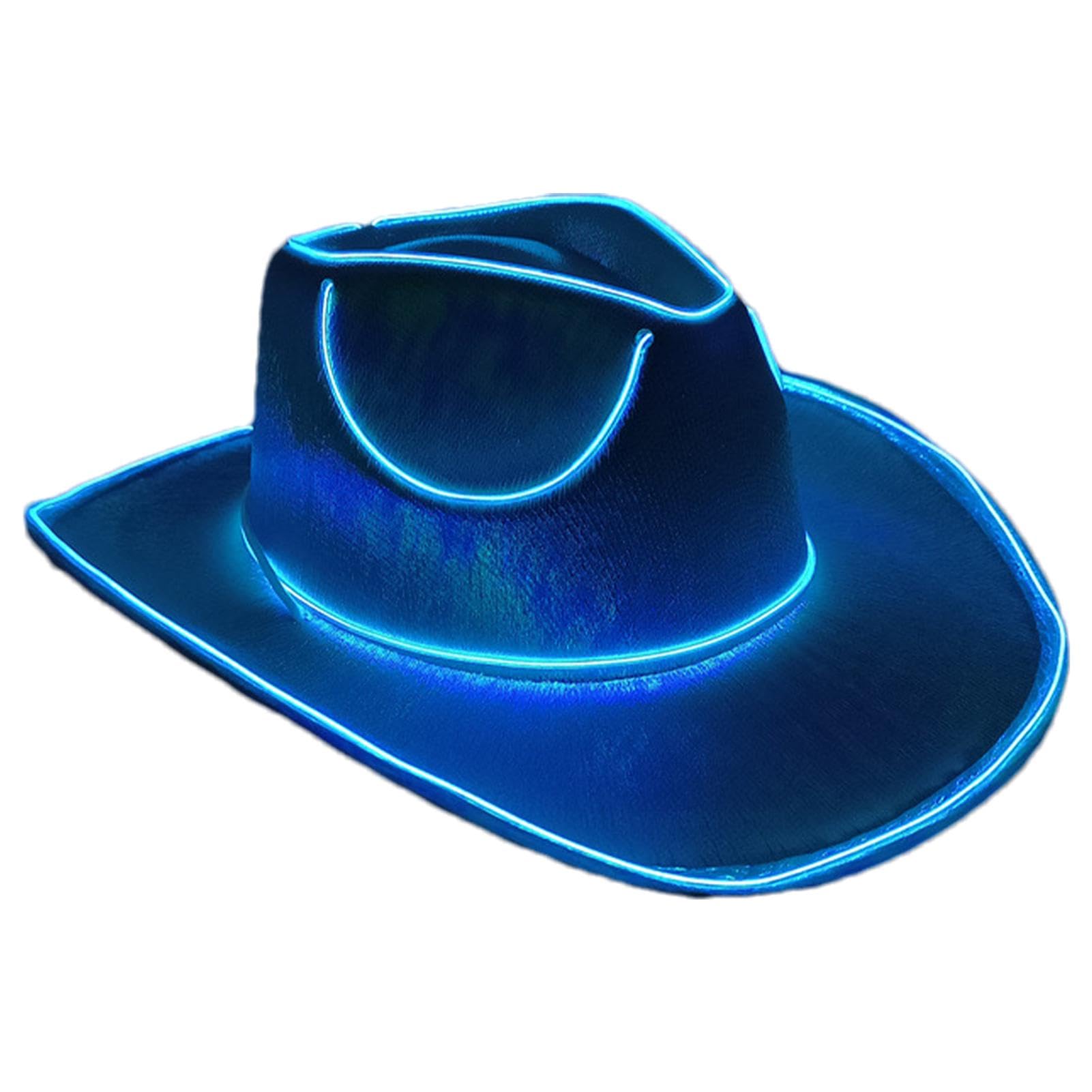 Sombrero De Vaquero LED Yiurse | Iluminado Con 3 Modos De Luz | EVA Y PVC | Ideal Para Fiestas Y Festivales