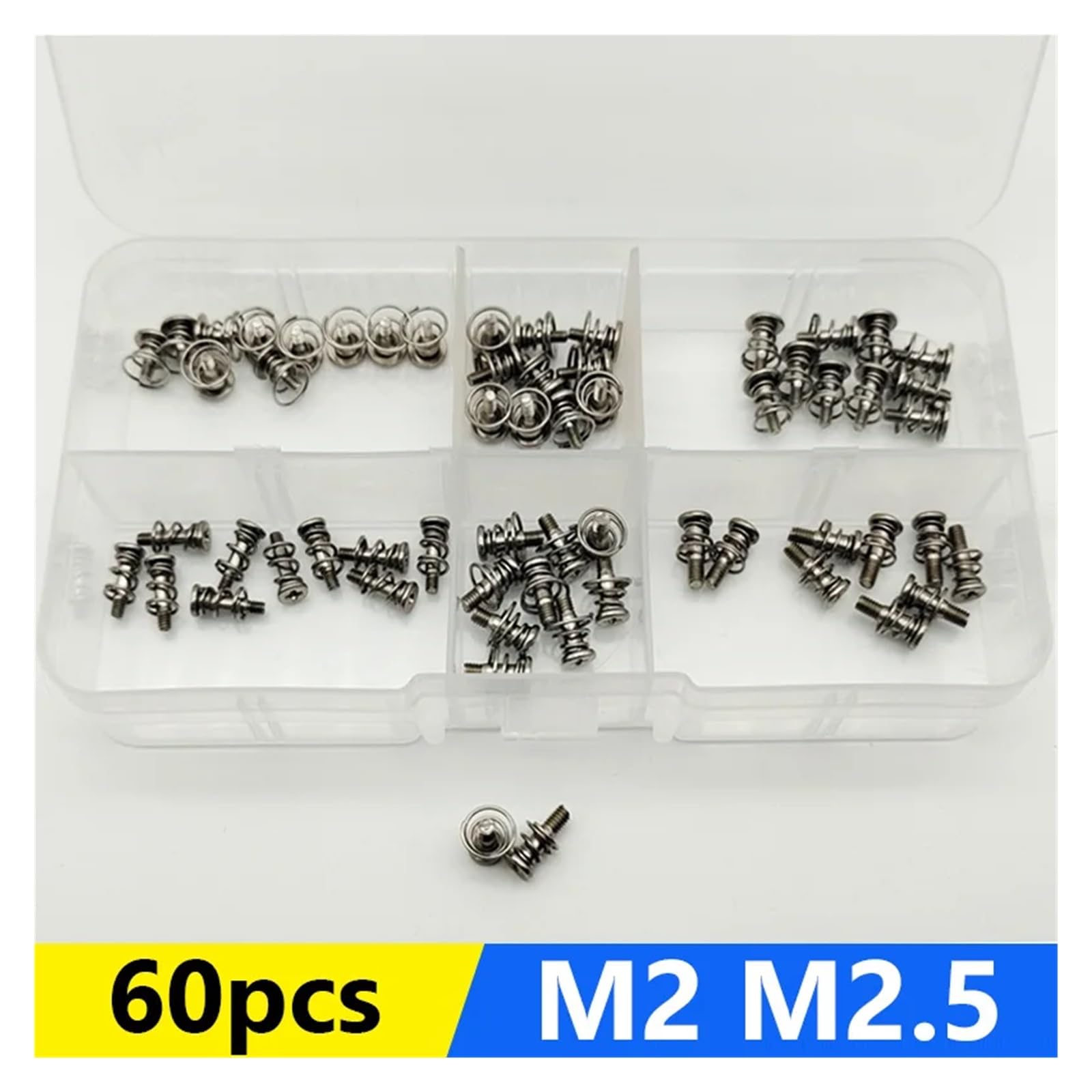 wkręty, Śruby wentylatora PC 120/60 szt. M2 .5 Zestaw śrub Phillips do karty graficznej wideo ze sprężynami(60PCS)