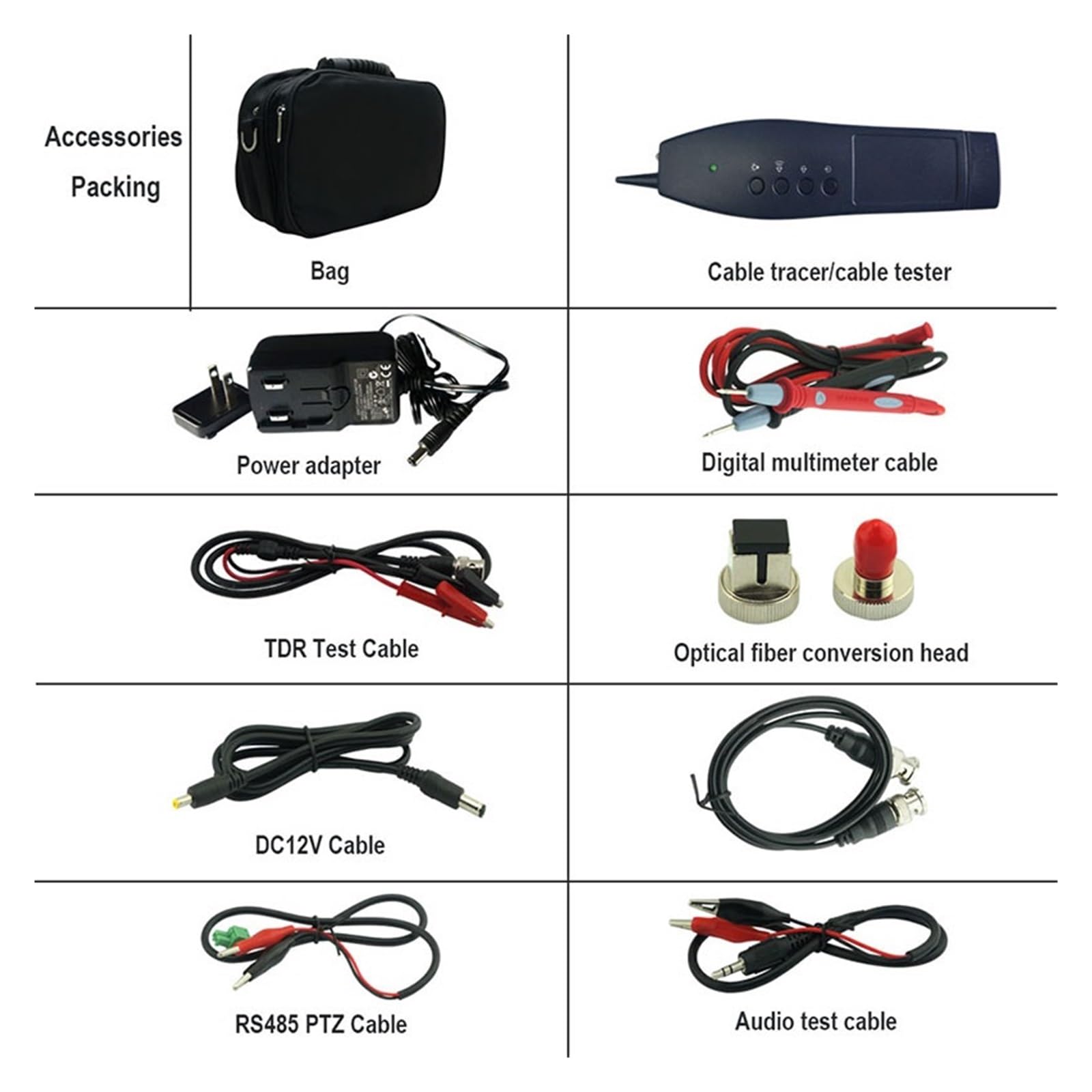 Supporto per tester CCTV per telecamera IP CCTV Tester Monitor IPC Tester POE 8MP TVI CVI SDI CVBS IP AHD Tester For Telecamera Monitor Con UTP TDR H.265(X7 ADH)