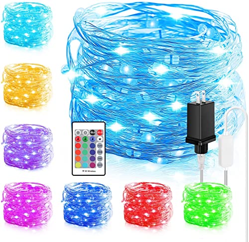 Fairy Lights Plug in, 66FT 200 LED Waterproof Fairy String Lights with Remote, 16 Color Changing Twinkle Firefly Lights with 4 Modes & Timer for Bedroom Wall Wedding Christmas Home Patio Party Decor
