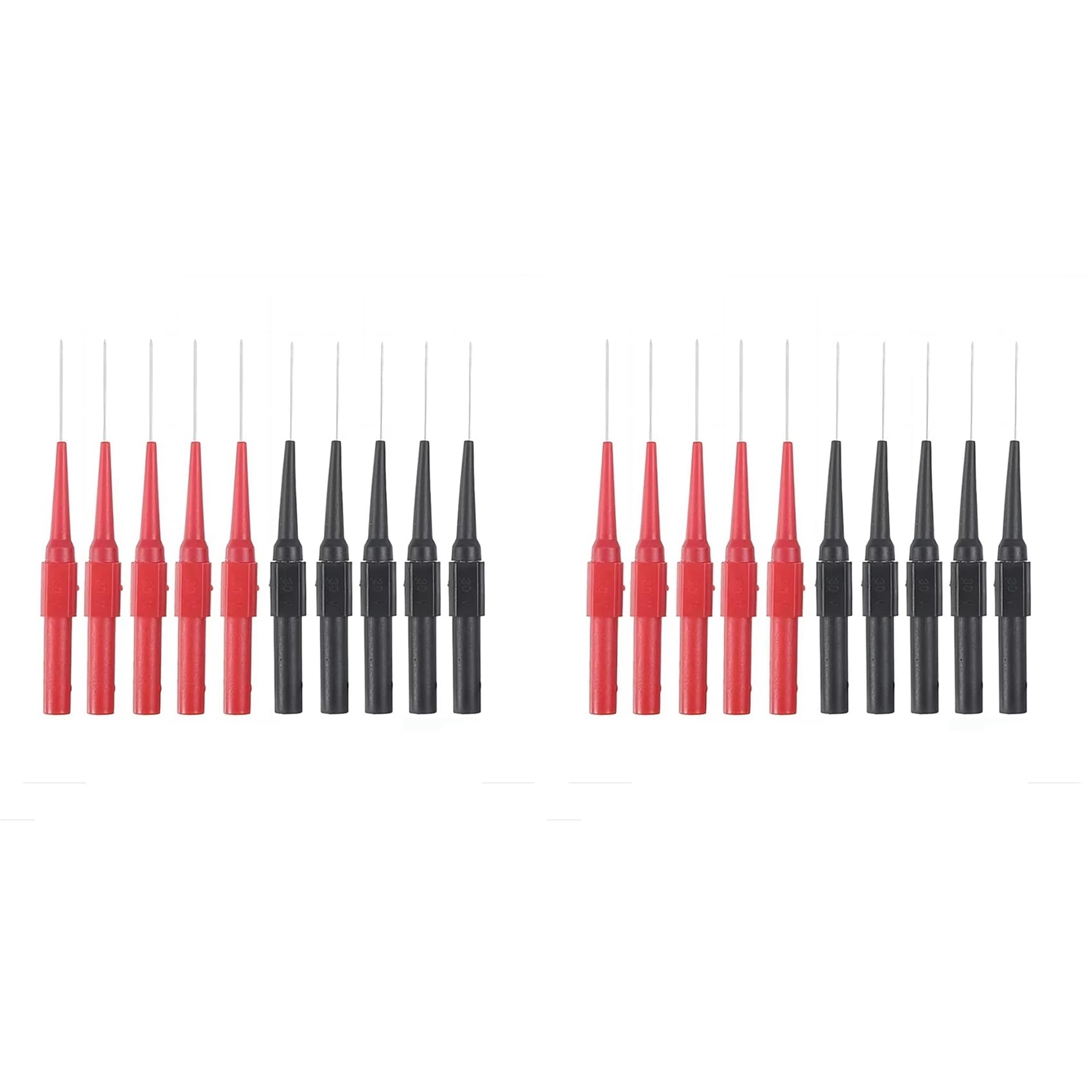 Jnchdghwa 20Pcs Diagnostic Tools Multimeter Test Lead Extention Back Piercing Needle Tip Probes Autotools Automotive Kit 0.7MM