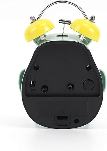 Miniatura 7 de Reloj despertador para niños, diseño de búho de dibujos animados, timbre fuerte, despertador, sin tictac, reloj de escritorio con luz nocturna