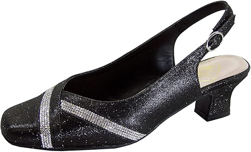 Floral Shelby - Zapatos de tacón ancho con punta cuadrada para mujer