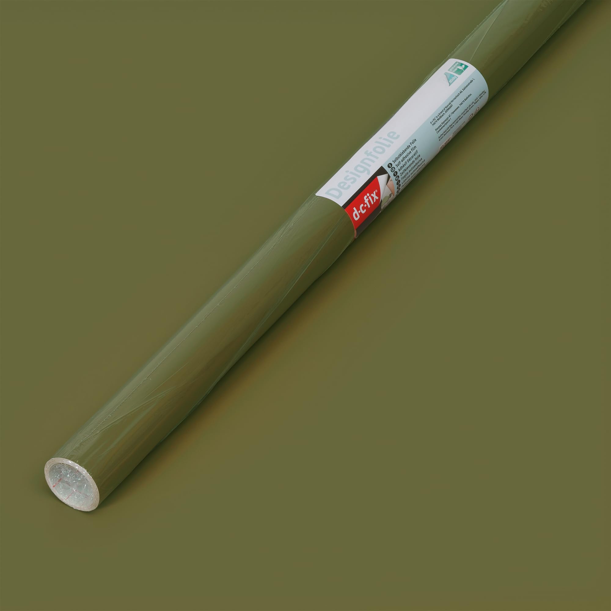 Vinyl Warehouse 5m x 67.5cm d-c-fix Matt Olive Green Sticky Back Vinyl Furniture Wrap 200-8059