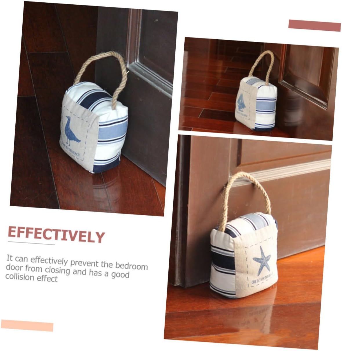 Mediterranean Style Cloth Door Stopper Slip Sand Door Stop Home Decor Safe Cotton Fill Non Slip Base