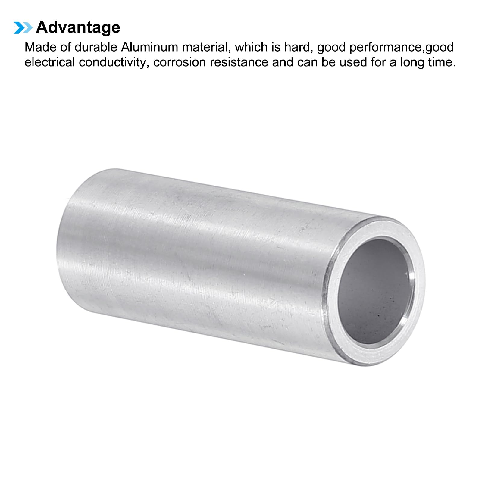 PATIKIL M8 Aluminum Spacers, 6pcs 5/16" x 1/2" Round Metal Spacers for 5/16 or M8 Screw Bolts - Image 4